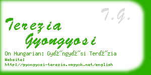 terezia gyongyosi business card